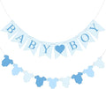 Hahafelt 1 Pcs Blue Gingham Baby Boy Banner by Hahafelt