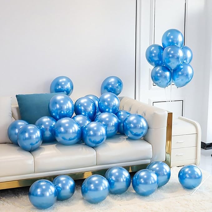 Metallic Blue Balloons, Birthday Decoration, Wedding Party, Baby Shower - Image 5