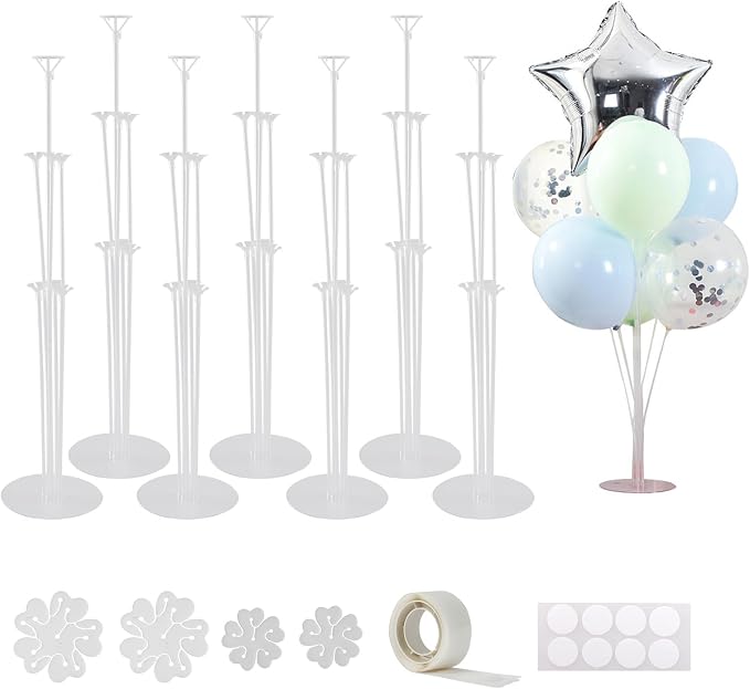 Jiesky 7 Sets 28 Inch Balloon Stand Kits, Balloon Sticks by Jiesky