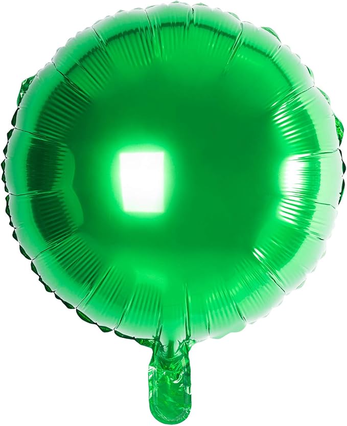 18" Green Round Shaped Foil Balloons Mylar Helium Balloons by Adeer