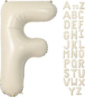 Cream Letter F Balloons, 40 Inch Balloons Letter F Mylar Helium Large F Balloon by BBPOOL