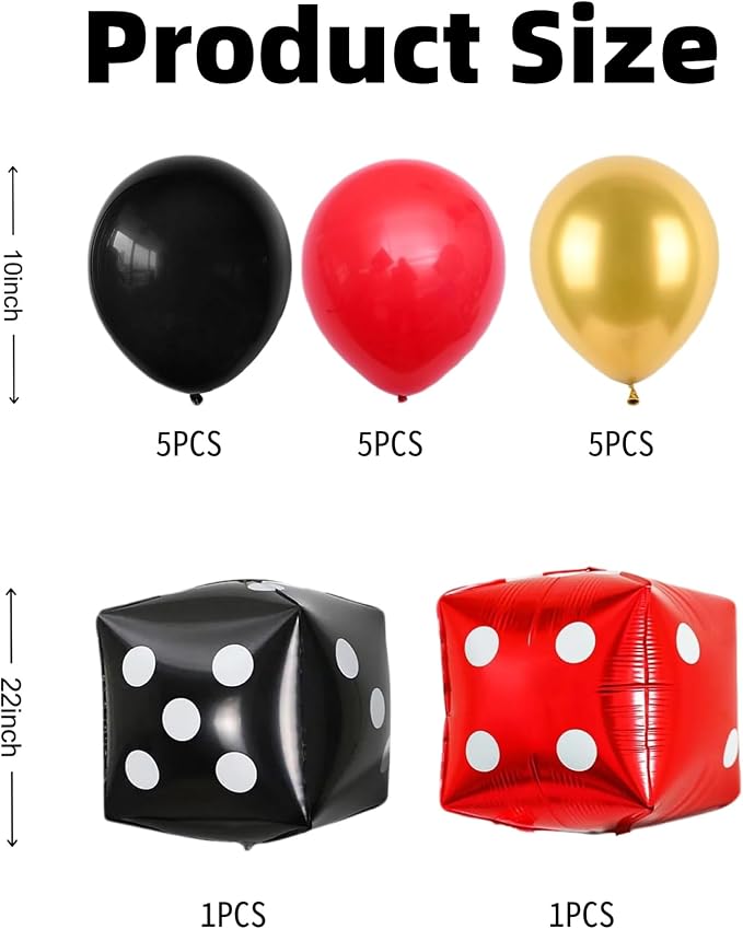 Casino Party Balloons Stand Kit 2 Sets Table Balloon Centerpieces - Image 3
