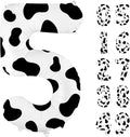 40 Inch Cow Print Balloon, Number 5 balloons Cow Balloons by United-UnicornsParty