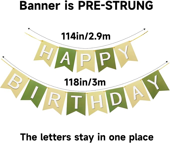 Happy Birthday Banner Birthday Party Banner NO DIY Happy Birthday Sign | - Image 3
