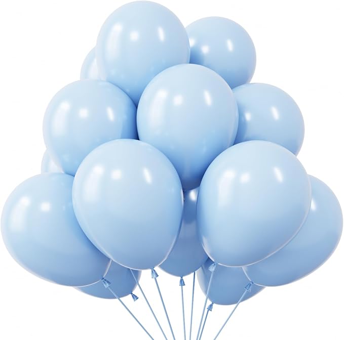 KBZVNAF Pastel Blue Latex Party Balloons 50 Pack 12 inch | Light Blue Helium by KBZVNAF