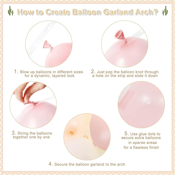 CROSSFINGERS Light Pink Balloon Garland Arch Kit - Image 7