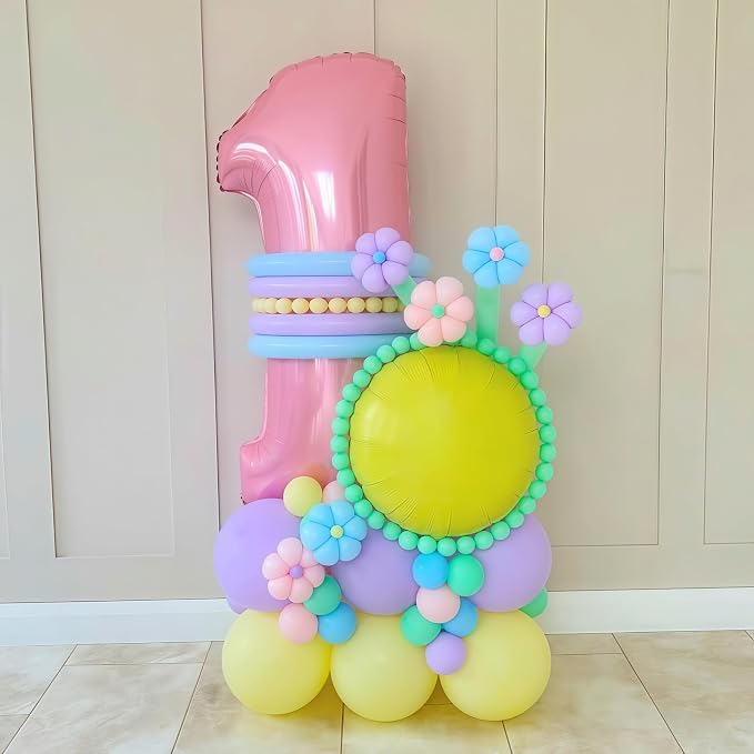 Pastel Pink 17 Balloon Number, 40 Inch Light Pink 17 Balloons Large Helium Foil - Image 2