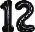 Race Car 40 Inch Black 12 Big Large Helium Balloon Number 0-9 | Track Giant by SULALABOO