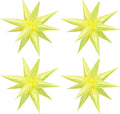50pcs Iridescent Yellow 26' Water Drop Foil Cone Mylar Balloons Holographic by Enimapod