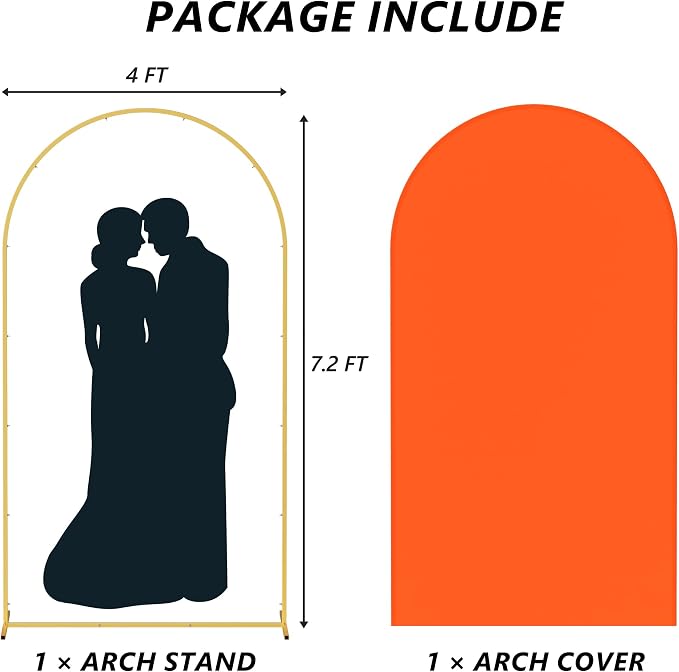 Neatsure Arch Backdrop Stand and Cover Set, 7.2FT Metal Photo Balloon Arch - Image 3