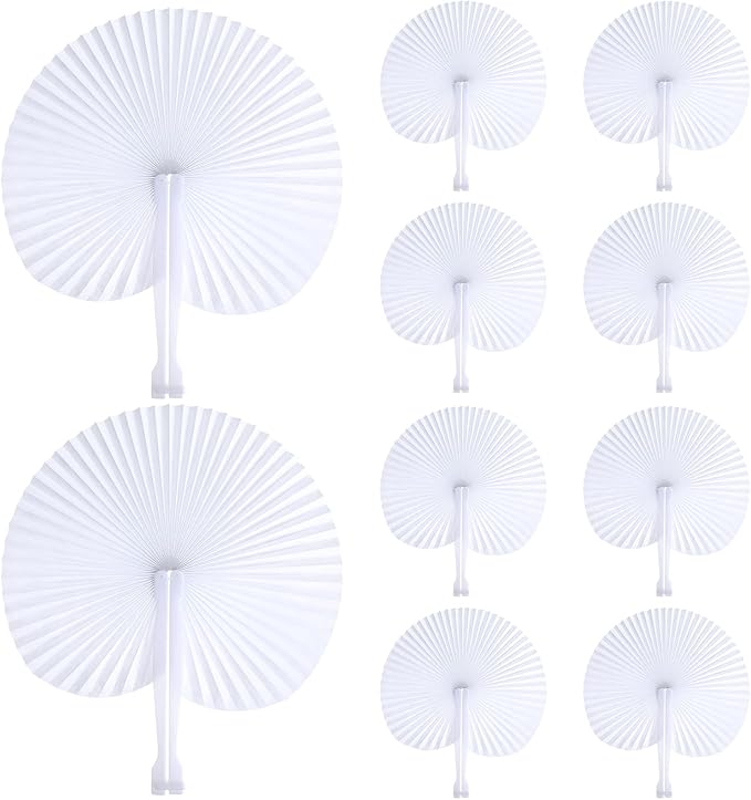 Yaegoo 60 PCS Folding Paper Fans, Folding Handheld Fans by Yaegoo