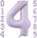 Pastel Purple 4 Number Balloons, 40 Inch Light Purple 4 Balloons Large Helium by BBPOOL