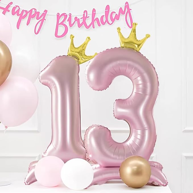 Crown Pink Number 1 Balloon - Image 4