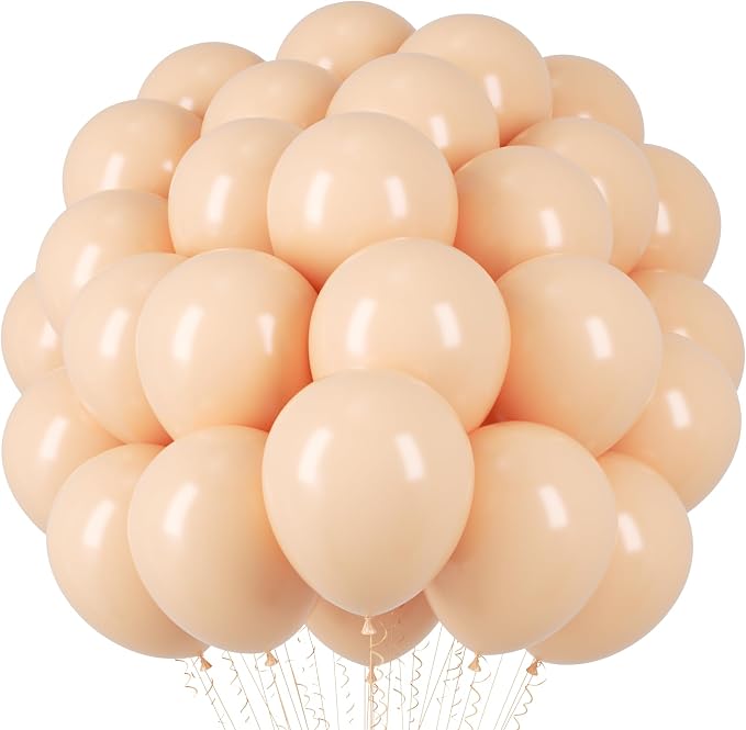 Voircoloria 66pcs Blush Nude Latex Party Balloons, 12inch | by Voircoloria
