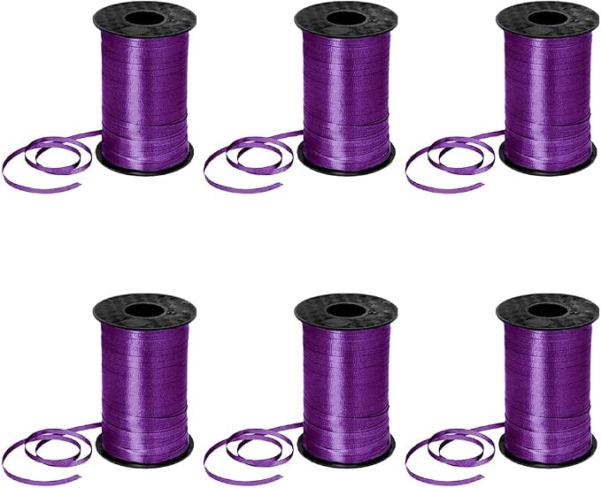 PMU 3000 Yards x 3/16in Purple Crimped Curling Ribbon String by PMU
