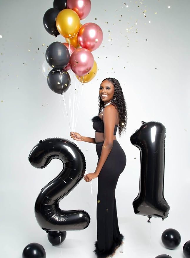 40 Inch Black Number 7 Balloon Birthday Party Decorations - Image 8