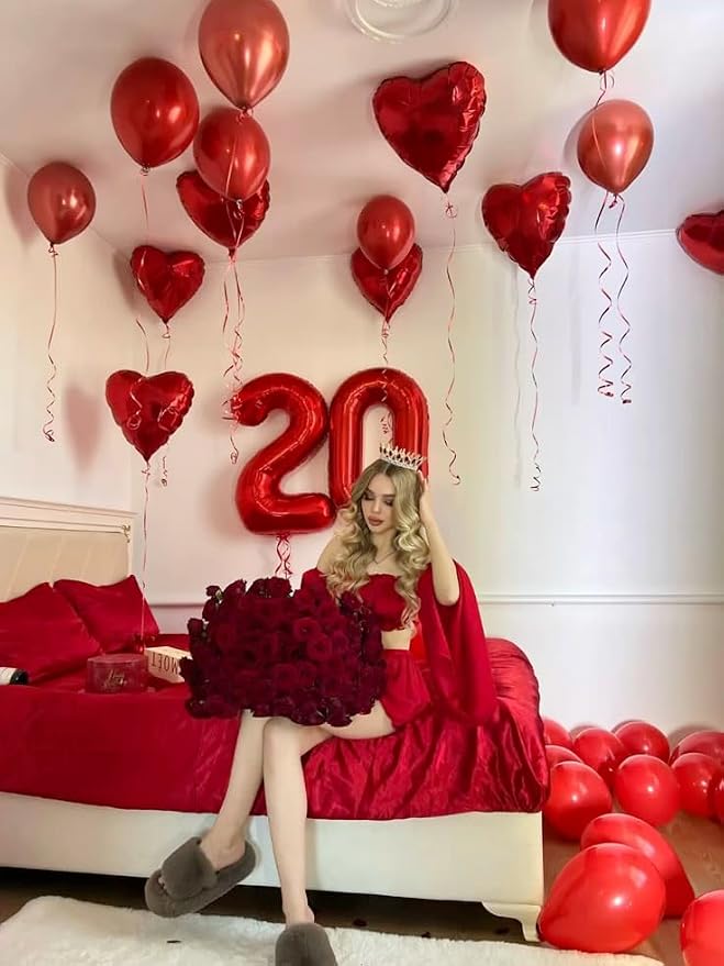 Number Balloons 40 Inch Red 7 Balloon - Image 4