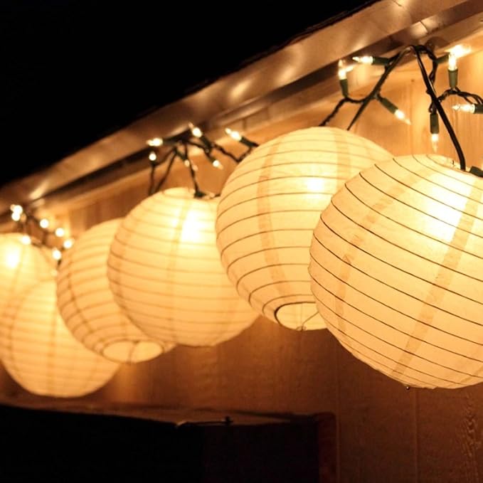 LIHAO 10PCS White Paper Lanterns - Image 8
