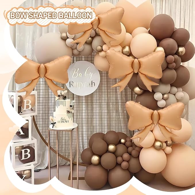 4pcs Jumbo Oversized Ribbon Balloons Coquette Bow Balloons Bow Party Coquette - Image 2
