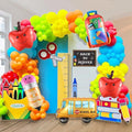 158pcs Back to School Balloon Garland Arch Kit, School Bus House Pencil Bag by Heukikt