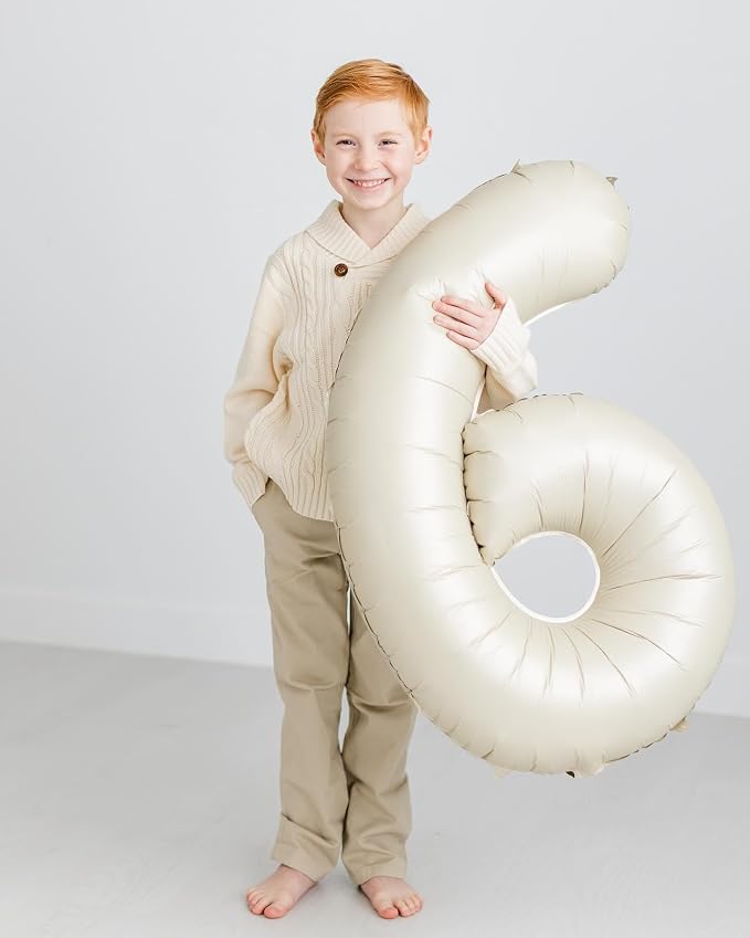 Cream Number 7 Balloon 40 Inch - Image 2