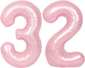 SUWEN 40 Inch Large Pink 32 Balloon Numbers Big Foil Helium Number Balloons 0-9 by SUWEN