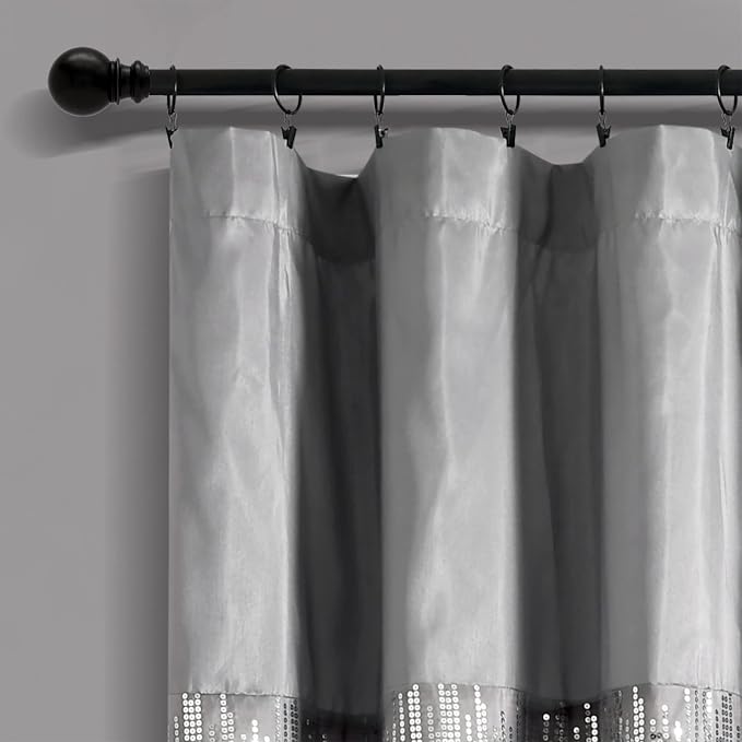 Lush Decor Night Sky Window Curtain Panel, Single 100"W x 84"L Purple & Gray - Image 3