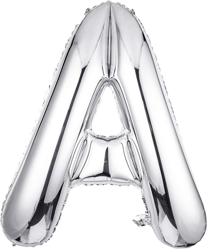 Single Aluminum Hanging Foil Film Silver Letter Balloons A 40 Inch | by FFNIU