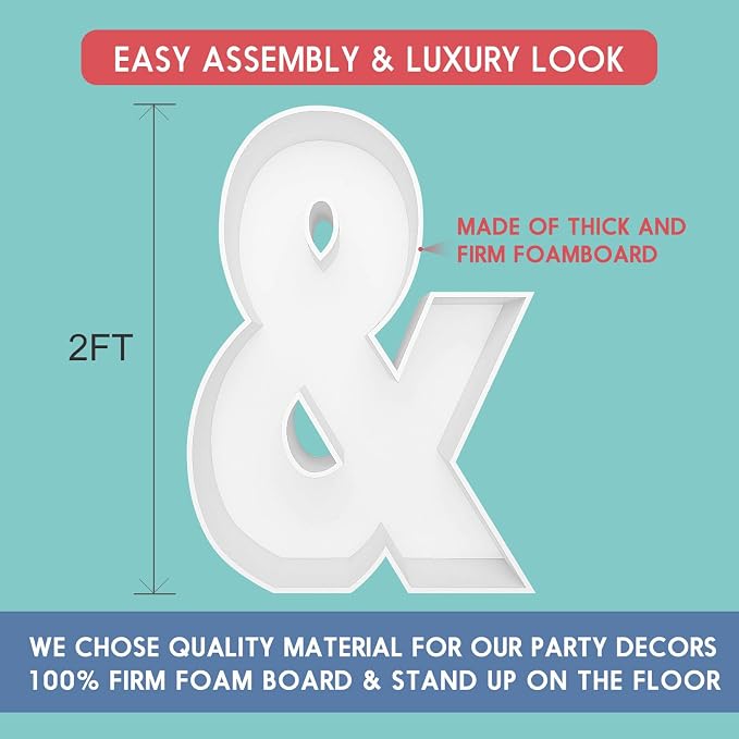 2FT Sign & Mosaic Balloon Frame Letter DIY Fillable Letters Kit - Image 2