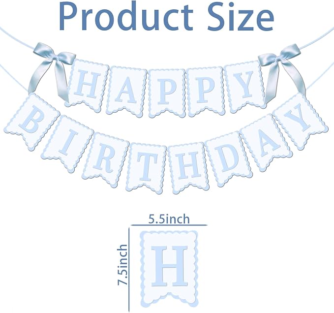 Bow Happy Birthday Banner for Bow Birthday Decorations Pink Bows Garland for - Image 2