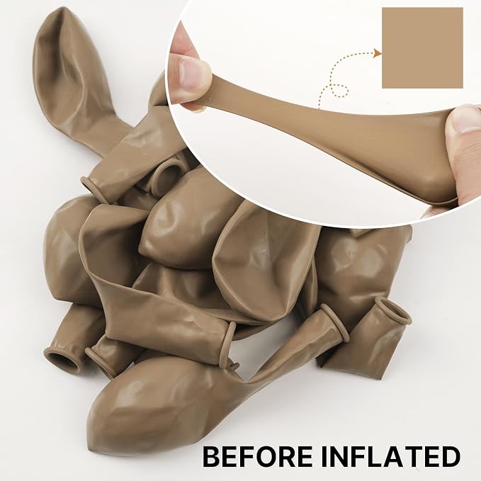 PartyWoo Cream Balloons 50pcs Beige Ivory Nude Neutral Boho Fall Color | 12 - Image 2