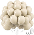 Sand White Balloons 12 inch, Cream Beige Latex Balloons 50pcs Party Balloon by Awenztech