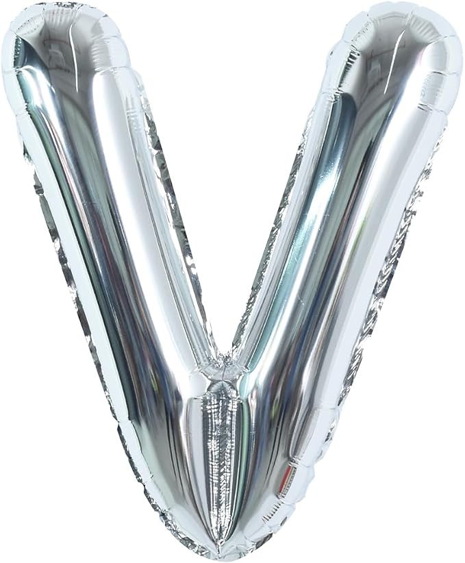 TONIFUL 40 Inch Large Silver Letter V Foil Balloons Alphabet Balloons | Giant by TONIFUL