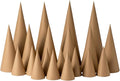Crafjie 20PCS Paper Mache Cones Open Bottom Variety Pack Set of 4pcs 13.75x5 by Crafjie