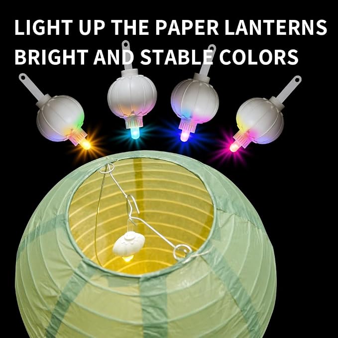 24 Pack Paper Lantern Lights, Mini LED Battery Operated Lights, Last 36 Hours - Image 6