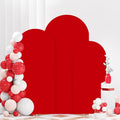 FANPROMS Arch Covers Set of 3 Red Wedding Arch Cover 7.2FT 6.6FT 6FT Arch by FANPROMS