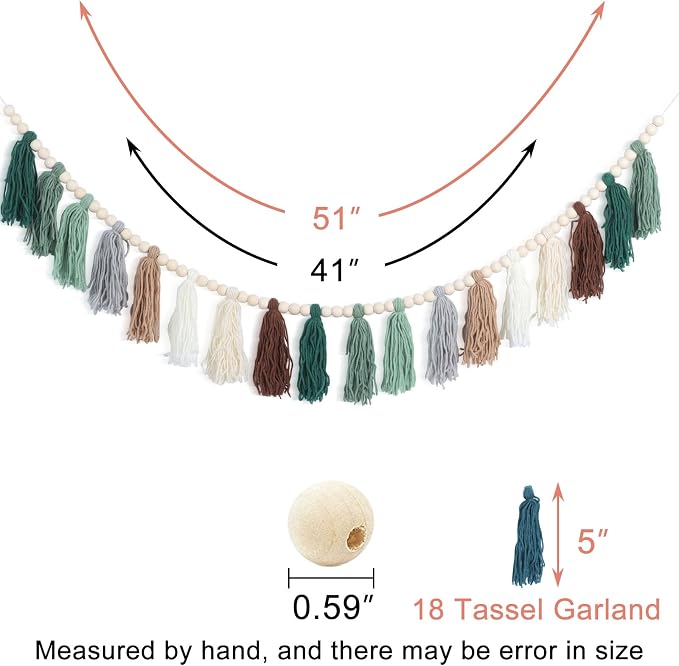 Boho Tassel Garland, Boho Tassel Garland Party Decor - Image 2