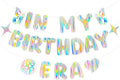 Iridescent In My Birthday Era Banner, Pre-Strung Fun Birthday Decorations by Unknown
