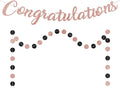 Rose Gold Congratulations Banner Sign Prestrung Congrats Banner Congratulations by Blopee
