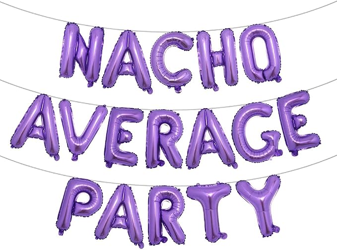 Nacho Average Party Decoration Nacho Average Party Balloons Banner Fiesta Taco by RUIANSI