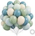 60pcs Blue and Green Balloons 12inch by Unknown