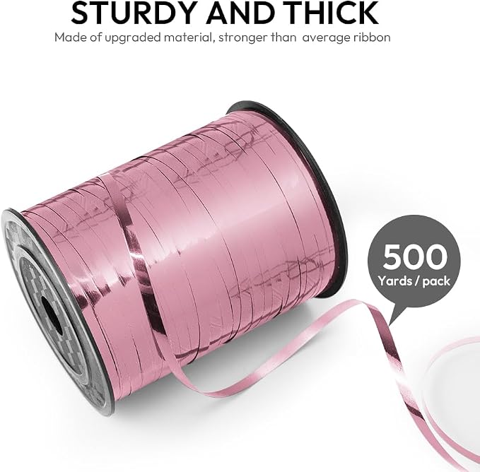 500 Yards Curling Ribbon for Gift Wrapping, 3/16" Balloon String for Christmas - Image 2