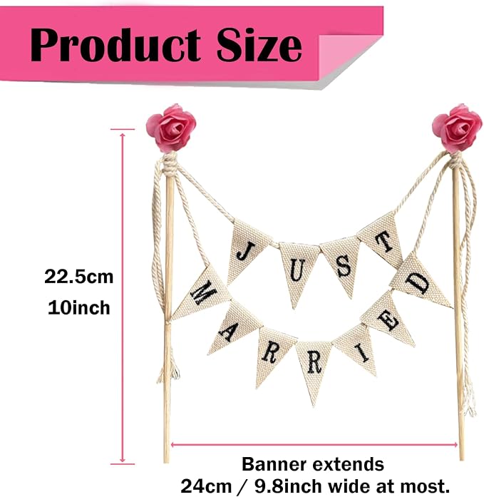 Wedding Cake Topper Ivory Durable Cotton Wood Pole - Image 2