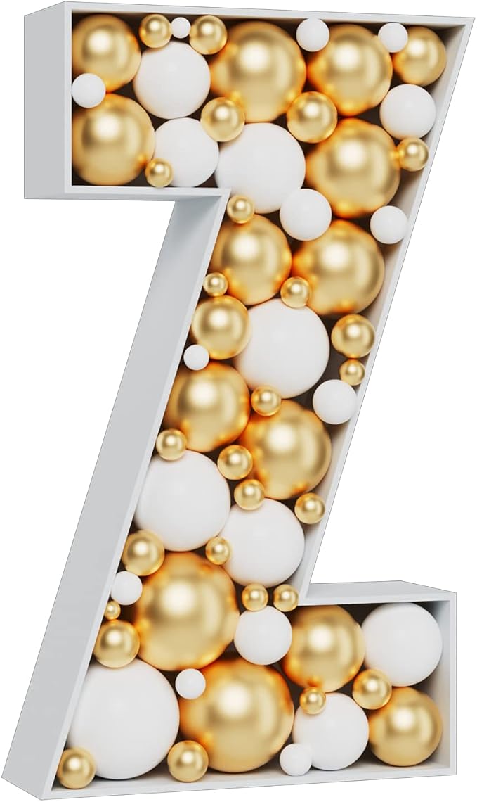 Marquee Letters 3FT Tall Mosaic Balloon Frame Pre-Cut Foam Board Letter Z | by MEYSIMOON