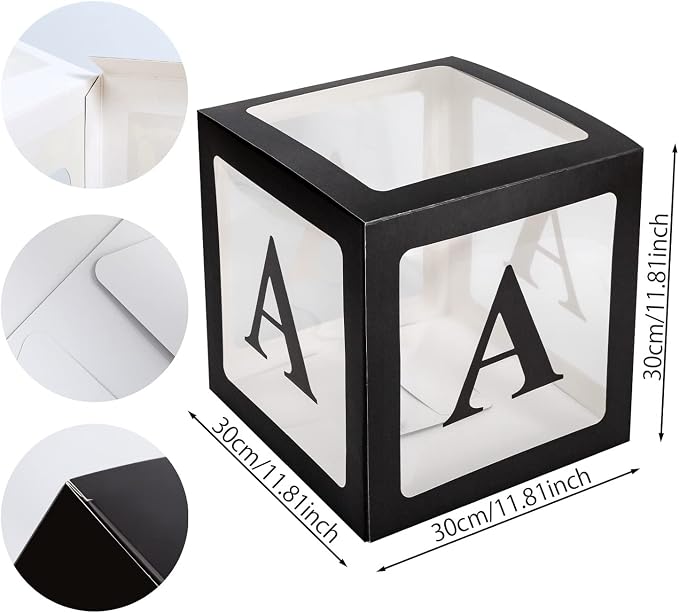 4pcs Transparent Baby Boxes, Gender Reveal Party Decorations - Image 2