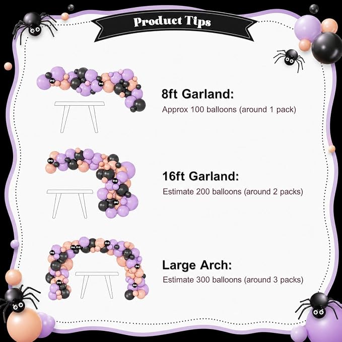 Halloween Balloon Arch Kit for Halloween Theme Party Decorations | Pink Peach - Image 7