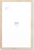 Opposite Wall - 11x17 in - Natural Solid Oak Wood Picture Frame - Lightweight, Versatile & Shatterproof - Wall Hanging Poster or Photo Frame - Wall Decor for Office, Gallery & Home