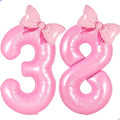 Pink Coquette Birthday Decorations 38 Balloon Numbers by Unknown