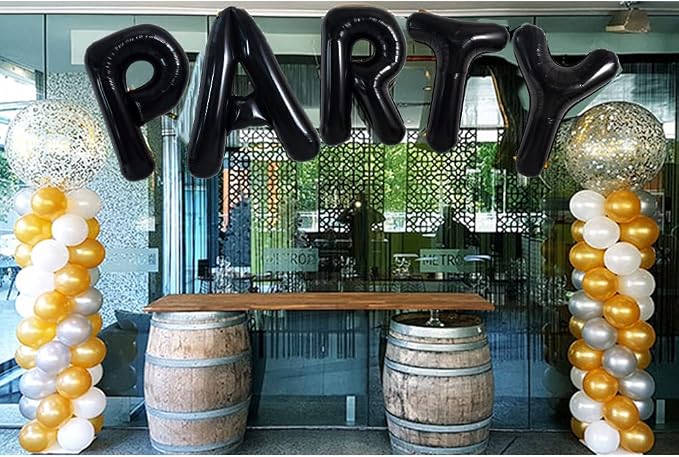 TONIFUL 40 Inch Large Black P Letter Balloon - Image 4