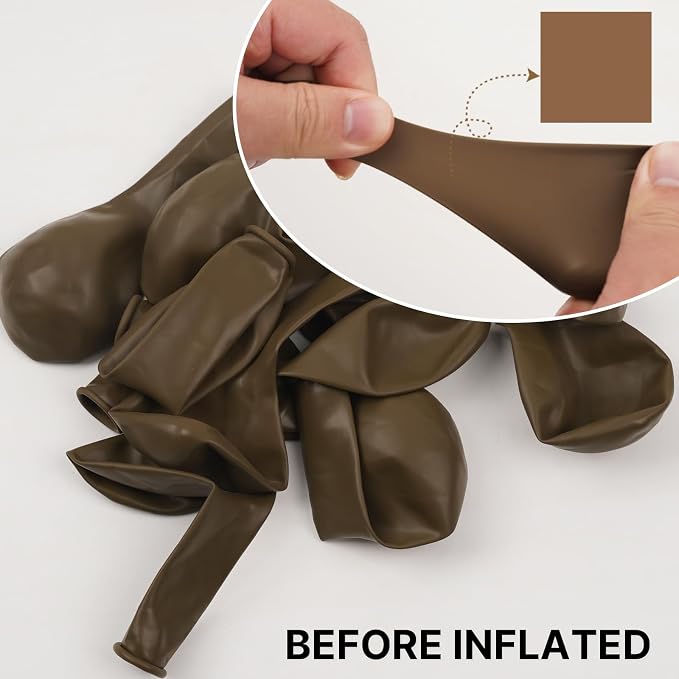 PartyWoo Brown Balloons 50pcs Boho Neutral Coffee Tan Fall Color | Balloons - Image 4